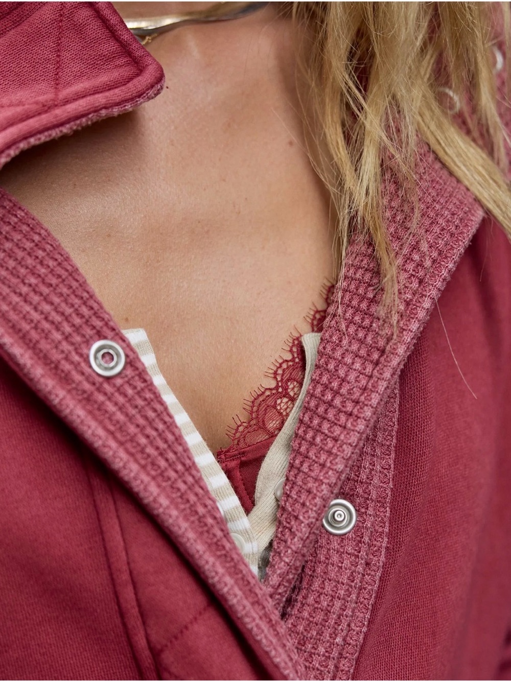 Aerie Getaway Quarter Snap Sweatshirt - Picture 3 of 6